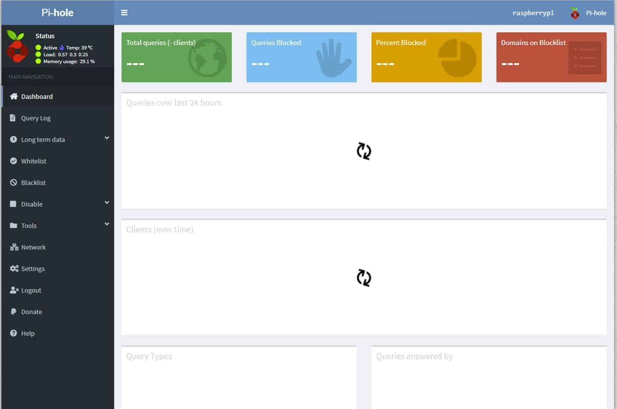 Pi Hole 5.1.1 Webinterface Lädt nicht vollständig Lösung Technoy.de
